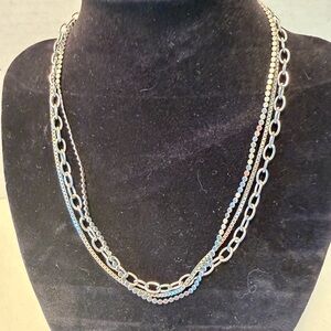 Silpada Happily Stranded 3 strand 925 Sterling Silver Necklace N2734